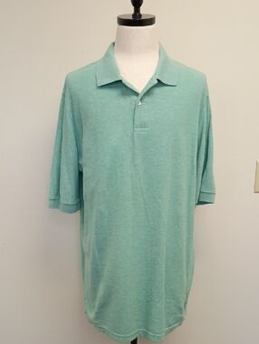 Harbor Bay Mint Green Polo Shirt Big & Tall Short Sleeve Size XXL